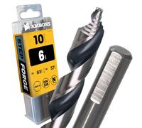 10x Punta Elicoidale Step Force Ø6,0 mm - HSS-G DIN 338 per acciaio, acciaio da costruzione, alluminio, metalli colorati AMBOSS WERKZEUGE® Punta per lamiere, profili - Esagonale per trapano, trapano a