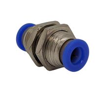 10x Raccordo a paratia per guaina in PU con connettore a spina 6mm Bulkhead Fitt