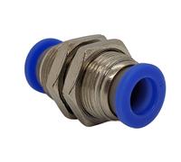 10x Raccordo a paratia per guaina in PU con connettore a spina 8mm Bulkhead Fitt