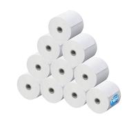 10X ROTOLI CARTA TERMICA 80MM PER REGISTRATORI DI CASSA STAMPANTI TERMICHE 12MM
