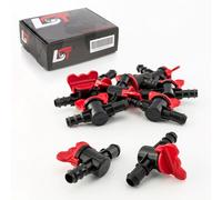 10x Rubinetto Valvola di Blocco Pe per Tropfanlage Irrigazione Giardino 16x16mm