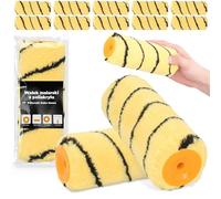 10x Rullo Di Vernice 18 cm Rullo Di Ricambio Superfici Facciate Soffitti Pareti Antigoccia Antischizzi Robusto Attrezzatura Per La Pittura Di Ristrutturazione Per Interni Ed Esterni