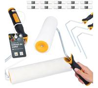 10x Rullo Vernice 25 cm 3x Manico Supporto Pareti Soffitti Facciate Perfetto Lavori Ristrutturazione Facili Pittura Applicazione Precisa Rulli Rullino Dipingere