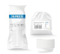 10x sacchetti vomito ARNOMED 2000 ml, sacchetti da viaggio in LDPE a tenuta di liquidi con anello anti-perdita, borse igieniche per auto, nausea e mal d’auto, adatte per bambini e adulti