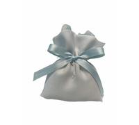 10X Sacchetto Portaconfetti CELESTE crepe con tulle 9x12 cm BOMBONIERA 15QA