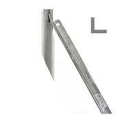 10x SAETTA A L 25x25x3 H. 200 cm IN FERRO zincata a caldo PALO PER RECINZIONE