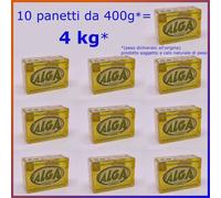 10x Sapone Alga Ecologico 400gr All'olio di Cocco Per Bucato a Mano e Lavatrice