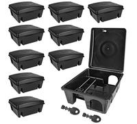 10x Scatola per esche Trappola per topi Bait Station Rat Sicuro per i Bambini Animaletti Interno Esterno Petigi