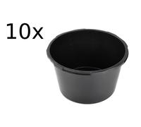 10x Secchiello per Mortaio 65 L Rotondo Secchio Edificio Vaso di Cemento Casella