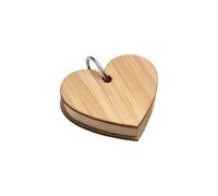 10X Segnaposto MATRIMONIO Cuore bambu con foglietti adesivi BOMBONIERA 1BXN