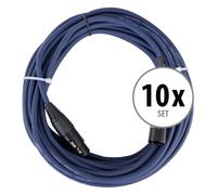 10x Set Cavo DMX XLR 3 Poli Effetti Luci DJ PA Audio Microfoni Professionale 10m