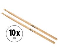 10x Set da Bacchette Batteria Percussion 7A Drum Drum Sticks Punte Legno Acero