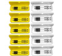 10X Set Di Penne A Sfera 3 Pezzi In Astuccio Giallo E Bianco