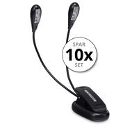 10x Set Lampada per Leggere Flessibile Libro Leggio Luce da Libro Lettura 4 LED