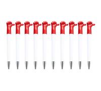 10x/Set Thumb Up Pen Thank You Penna a sfera Penna decorativa 1.0mm Penna di scrittura per studenti