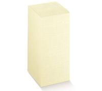 10X Seta Avorio 12x12x29 cm Scatola bomboniera Pieghevole