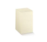 10X SETA AVORIO Scatola per bomboniera pieghevole 10x10x16 cm 0SAD