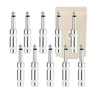 10x Spina Jack grosso 6,35mm mono maschio da saldare - Hi Fi Microfono - Adaptout marca francese