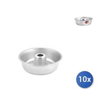 10x Stampi in alluminio per ciambella con tubo di cm 12
