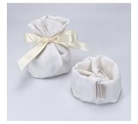 10X STELLA Sacchetto Portaconfetti BIANCO 12X12X6 bomboniera 15D3