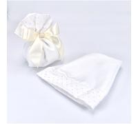 10X STELLA Sacchetto Portaconfetti BIANCO 17x17 cm BOMBONIERA 15EI