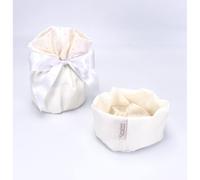 10X STELLA Sacchetto Portaconfetti PANNA 14x14x8 cm BOMBONIERA 15FQ