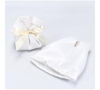 10X STELLA Sacchetto Portaconfetti tondo BIANCO 15x13 cm BOMBONIERA 157G