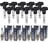 10x Stellox Bobina Accensione + Beru Candela per Audi A4 Avant 8K5 B8 1.8