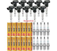 10x Stellox Bobina Accensione + NGK Candela per Audi A6 4G2 C7 4GC 2.8 FSI