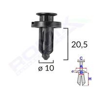 10x Supporto paraurti ROM B25354 ROMIX