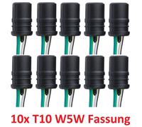 10x T10 W5W Lampade Versione Pere Spina Attacco IN Vetro Base Socket Luce