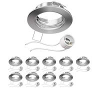 10x telaio di montaggio a soffitto FERE rotondo in acciaio inox opaco