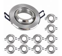 10x Telaio di Montaggio GU10 Set 70mm Incl. Piedistallo 5227 Incasso Deckenspo