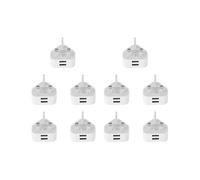 10X Universal Usb Uk Plug 3 Pin Wall Charger Adapter with Usb Travel Charger Charging for Phone (2 Port)
