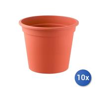 10x Vasi Cotto In Polipropilene, Coccio, 16Cm