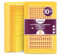 10x Vellto Filtro Aria Per Aspirapolvere Compatibile Con Kärcher WD4 WD5 WD6 MV4 MV5 MV6 2.863-005 Premium Rinforzato Potente Carta Aspirazione Ricambio Polvere Polline Allergeni