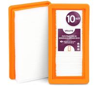 10x Vellto Filtro HEPA Pieghe Piatte Per Aspirapolvere Compatibile Con Kärcher DS6 DS5 DS 5500 5600 5800 6000 6.414-631.0 Mediclean Motore Alta Prestazione Purificazione Aria Accessorio