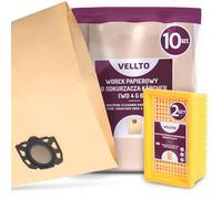 10x Vellto Sacchetto per Aspirapolvere Compatibili con Kärcher 2.863-005.0 2.863-006.0 WD4 WD5 WD6 MV4 MV5 MV6 WD5P WD6P Premium Sacchetti di Ricambio Sacca Alternativa con 2x Filtro dell'Aria