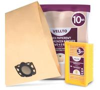 10x Vellto Sacchetto per Aspirapolvere Compatibili con Kärcher 2.863-005.0 2.863-006.0 WD4 WD5 WD6 MV4 MV5 MV6 WD5P WD6P Premium Sacchetti di Ricambio Sacca Alternativa con 3x Filtro dell'Aria