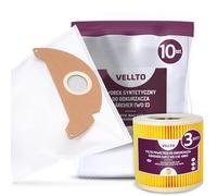 10x Vellto Sacchetto per Aspirapolvere Compatibili con Kärcher 6.904-322.0 WD2 MV2 SE2001 SE3001 A 2000 2003 2004 2054 2099 WD 2200 2210 2240 2250 Sacchetti di Ricambio con 3x Filtro dell'Aria
