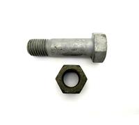 10X Viti Esagonali Con Dado Esagonale MU DIN 7990 5.6 Zincato A Caldo (S27)