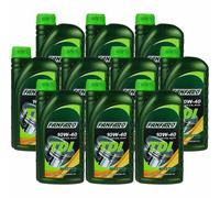 10x1 Litro FANFARO TDI 10W-40 API CH-4/SL ACEA A3/B4 Olio Motore Engine Oil Olio