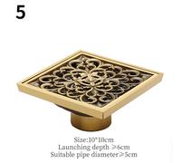 10x10cm Euro Scarico a Pavimento Ottone Doccia Griglia Bagno Deodorante Quadrato