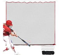 10x10ft Baseball Training Net | Ball Sports Practice Hitting Net for Baseball, Softball, Golf, and Football | Backyard Target Throwing Net with Rebounder for Garden, Yard, Lawn, and Garage Practice