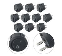 10x12v per piccolo Rotondo Rocker per interruttore 2 perno Spst for per camper