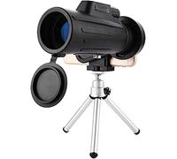 10x42 HD monoculare compatto BAK4 Prism FMC Lens Life Monoculare antiurto impermeabile con adattatore per smartphone e treppiede per birdwatching per adulti, telescopio monoculare all'aperto