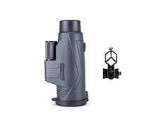 10x42 Telescopio Monoculare Telescopio Monoculare HD Compatto con Visione Notturna Life Impermeabile BAK4 Prisma Lente FMC Monoculare con Adattatore Smartphone for Bird Watching Teatri Concerti