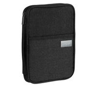 10x7" Famiglia Passaporto Custodia,con Polso Cinturino per Business Viaggi,Nero