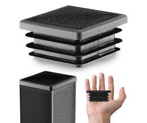 10xtappi quadrati, plastica, terminali., Nero