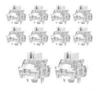 10XTTC V2 Interruttori meccanici per tastiera silenziosa lineare RGB prelubrificati con doppia riduzione del rumore per alloggiamento MX keycaps (bianco)